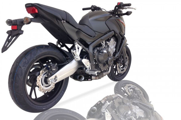 IXIL SX1 stainless steel complete system with catalytic converter for Honda CB 650 F / CBR 650 F (Bj.14-)