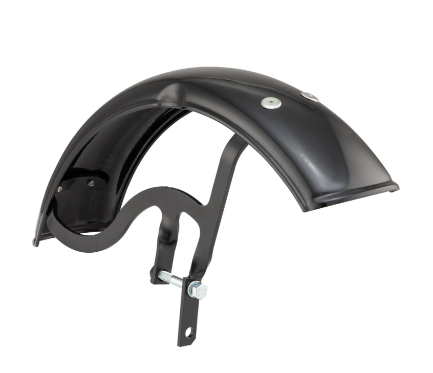 Mudguard Garelli for Vespa PX 80-200cc, metal, black glossy