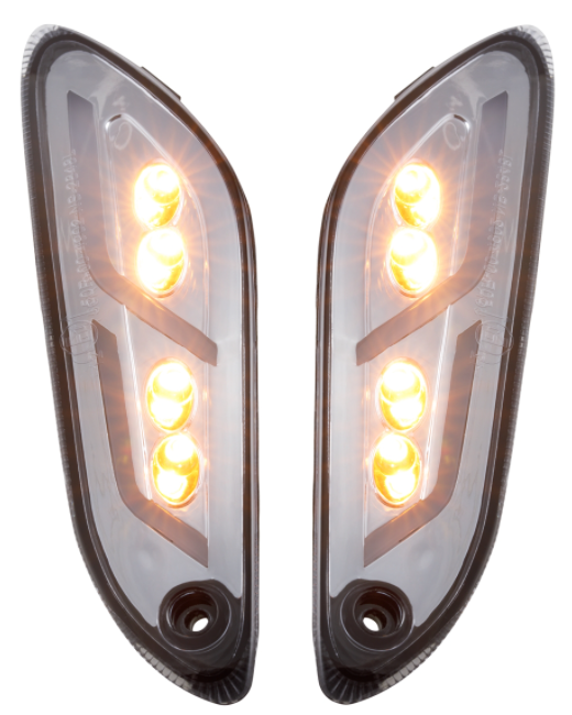 Turn signal kit front & rear for Vespa Primavera/Sprint 125-150cc 2T/4T AC, tinted