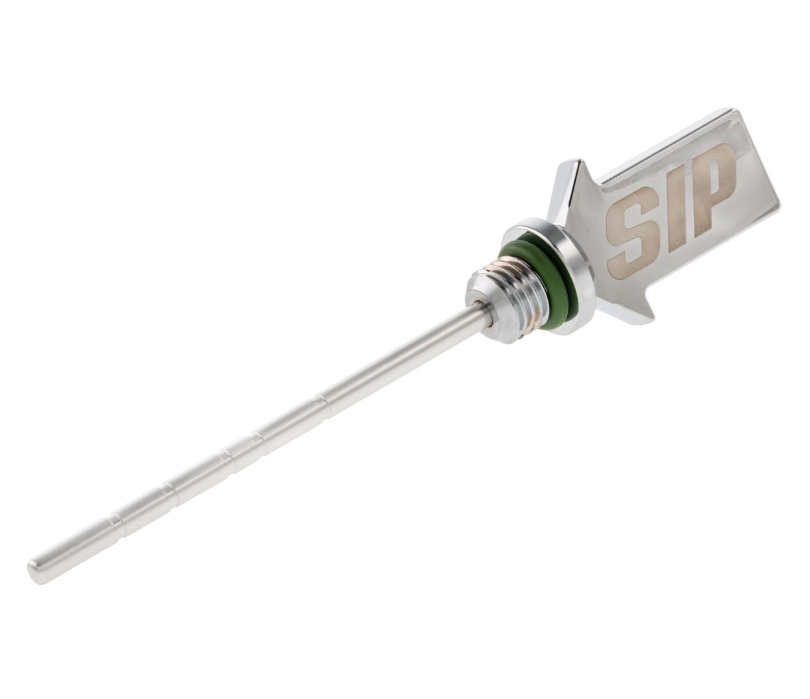 Oil dipstick transmission oil, chrome