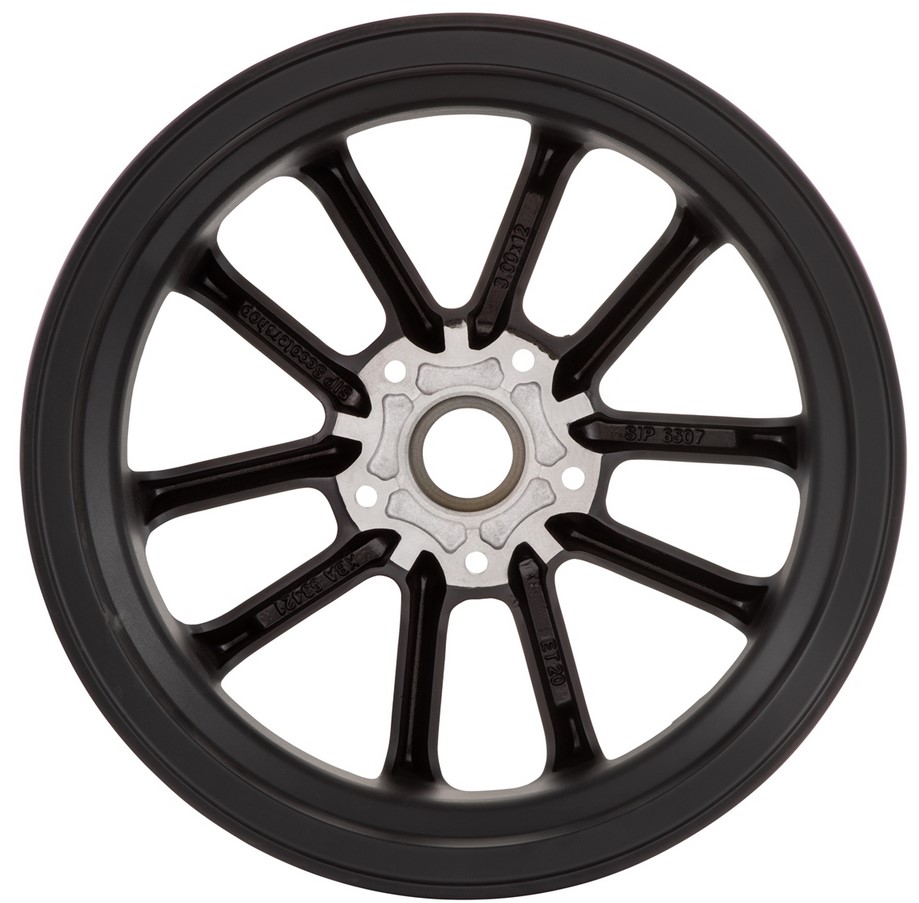 Rim front/rear 12" for Vespa GTS/GTS Super/GTV/GT 60/GT/GT L 125-300cc, black/yellow