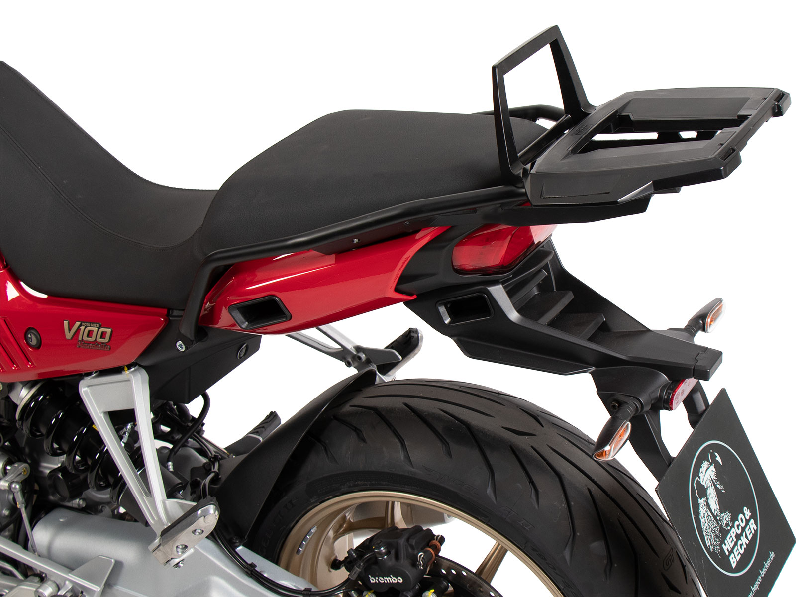 Alurack Topcaseträger for Moto Guzzi V 100 Mandello Hepco & Becker