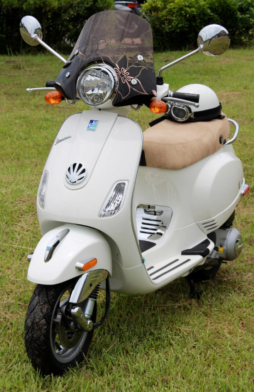 Cascade insert horn for Vespa LX/LXV 50-150cc, chrome