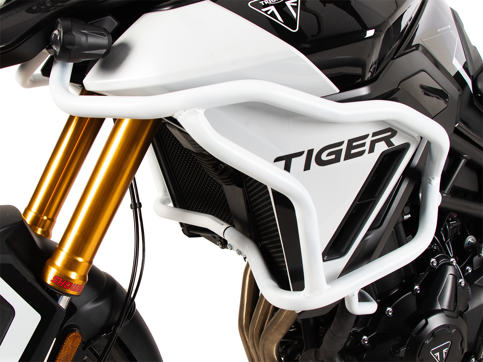Tank protection bar "Solid" white for Triumph Tiger 900 Rally Pro (24-) Hepco & Becker