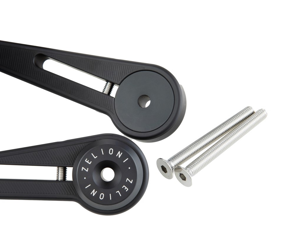 Handlebar end mirror ZELIONI for Vespa, right and left, black matt