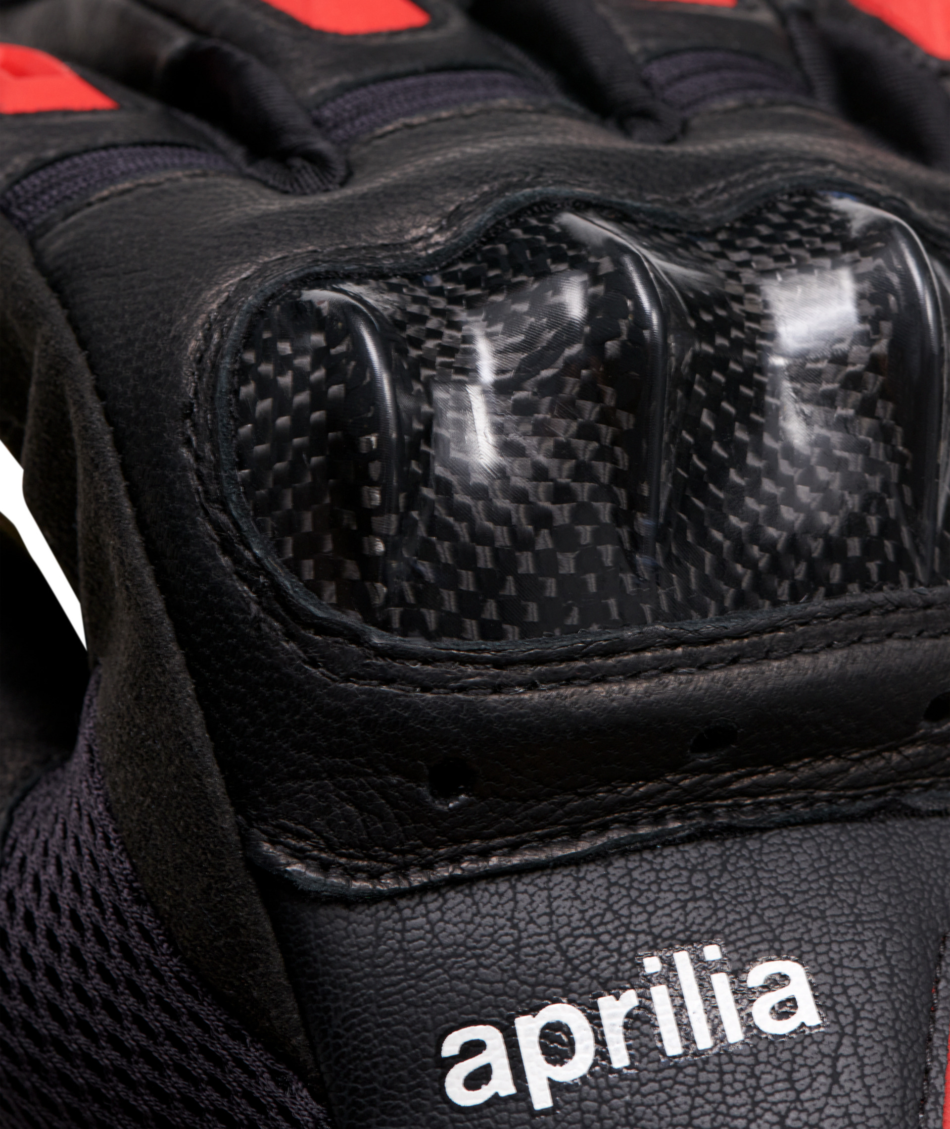 Aprilia gloves men black red