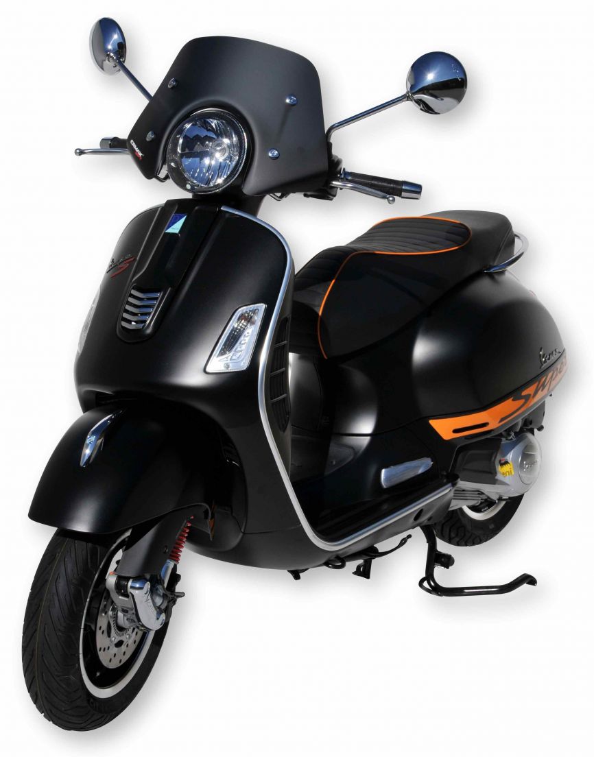 Flyscreen Piccolo for Vespa GTS/GTS Super/GT/GT L 125-300cc, black matt