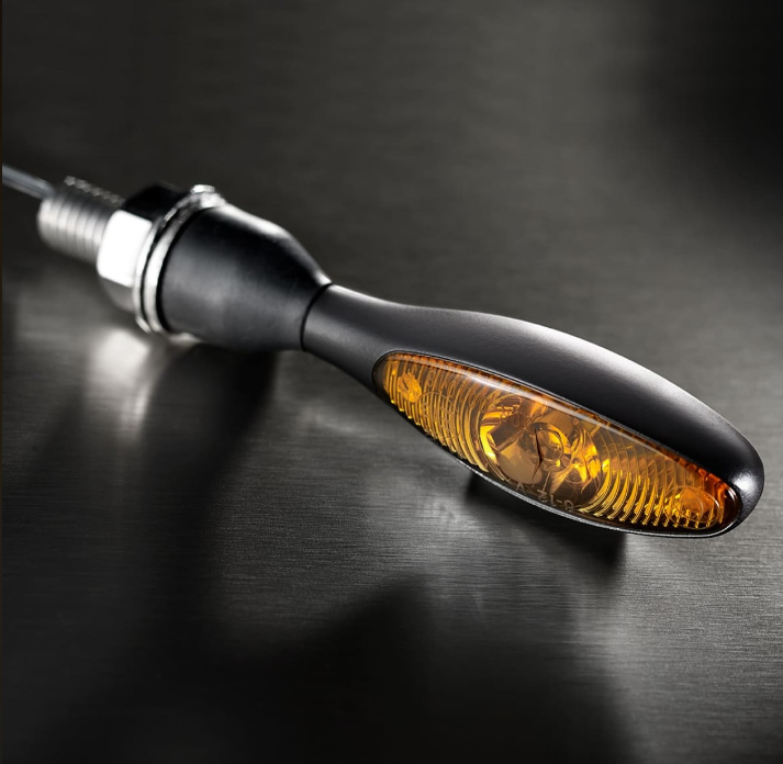 Kellermann turn signal, Micro 1000 Halogen, steel, halogen, HR/HL, 12 V, 6 W, black satin finish
