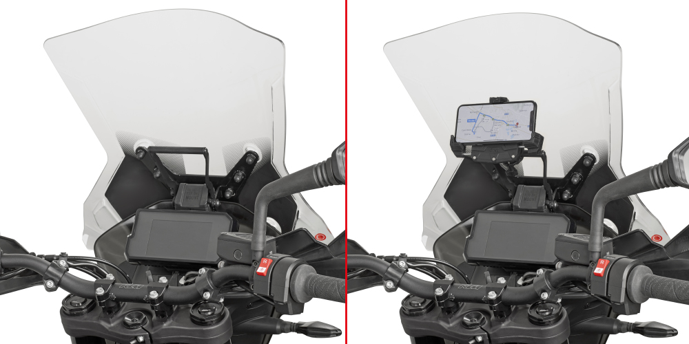 Bracket for mounting on the windshield for navi / smartphone for KTM 790 Adventure Givi