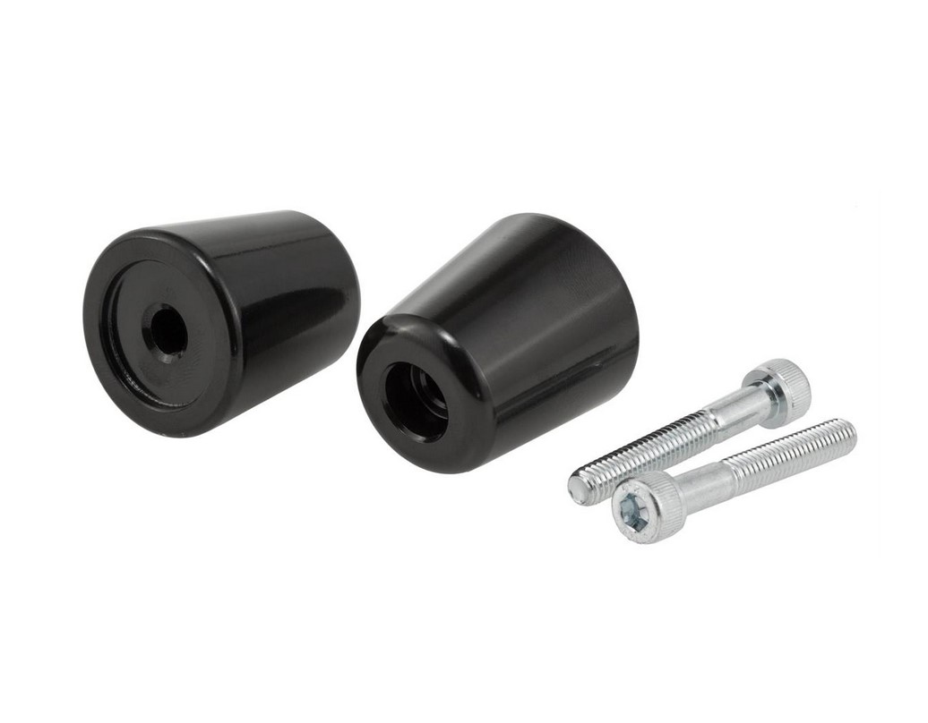 Handlebar end weights for Vespa, black glossy