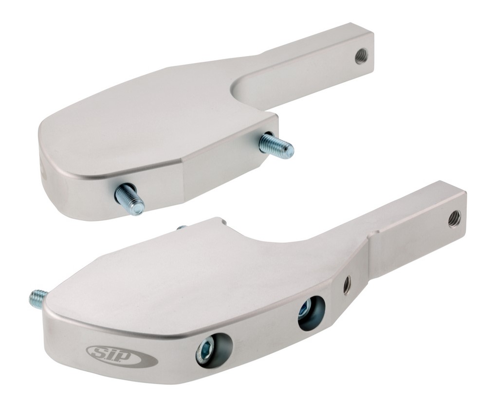 Footrest adapter pillion for Vespa GTS/GTS Super/GTV/GT 60/GT/GT L 125-300ccm, silver matt