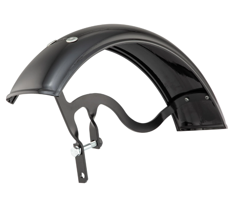 Mudguard Garelli for Vespa PX 80-200cc, metal, black glossy