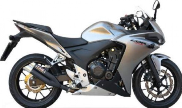 IXIL HYPERLOW BLACK XL stainless steel rear muffler for CBR 500 R / CB 500 F (My.13-15) / CB 500 X (My.13-16)
