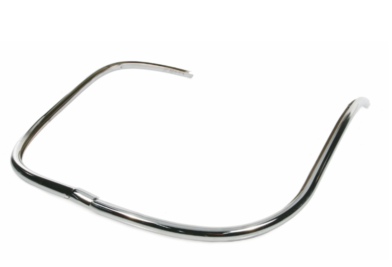 Mono slot tube leg shield CUPPINI for Vespa PX 80-200cc, chrome