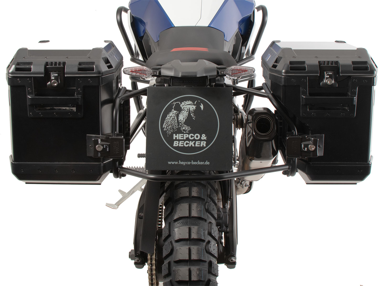 Side case set black for BMW F 900 GS (24-) Hepco & Becker