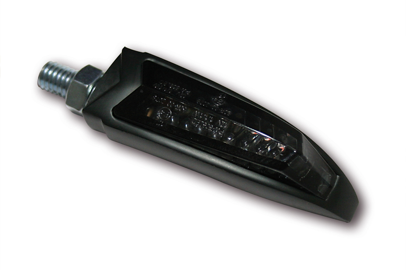 HIGHSIDER pro Arc LED indicator/position light black/tinted 2in1, E-approved (pair)