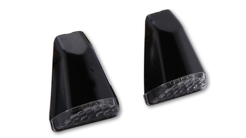 HIGHSIDER Smart Swift LED fairing blinker housing black / lens clear (pair), front & rear