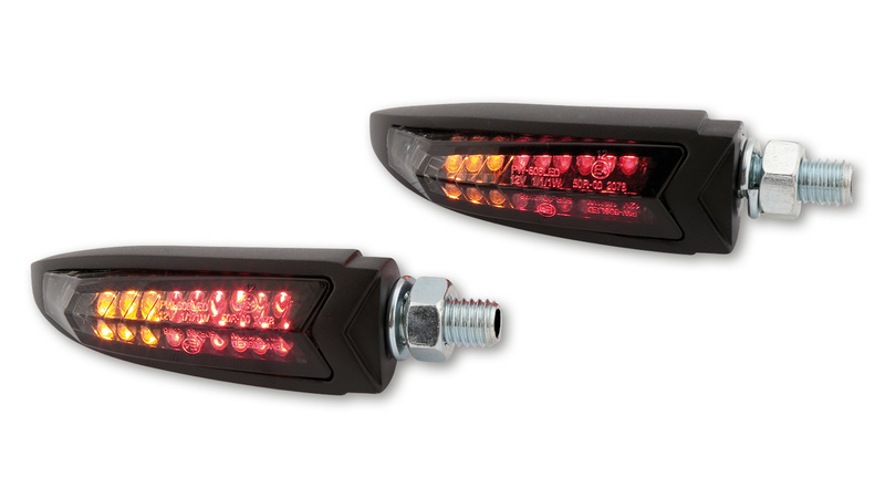 HIGHSIDER pro Arc LED rear light, brake light, blinker 3in1 black/tinted E-approved (pair)