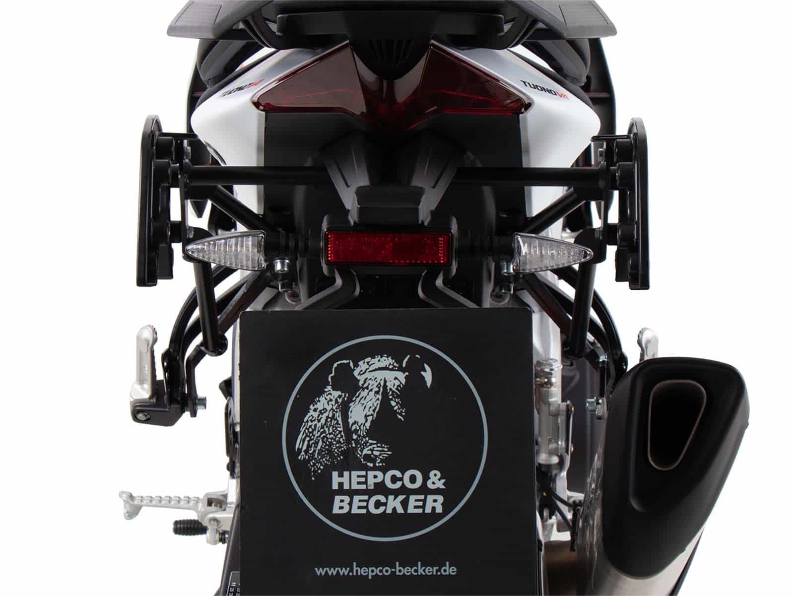 C-Bow side carrier black for Aprilia Tuono V4 (21-24) Hepco & Becker