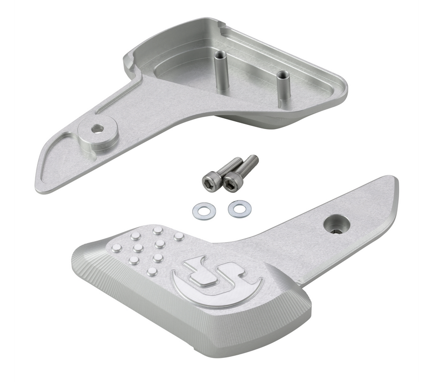 Footrests right and left for Vespa Primavera /Sprint 50-150ccm 2T/4T AC, silver matt