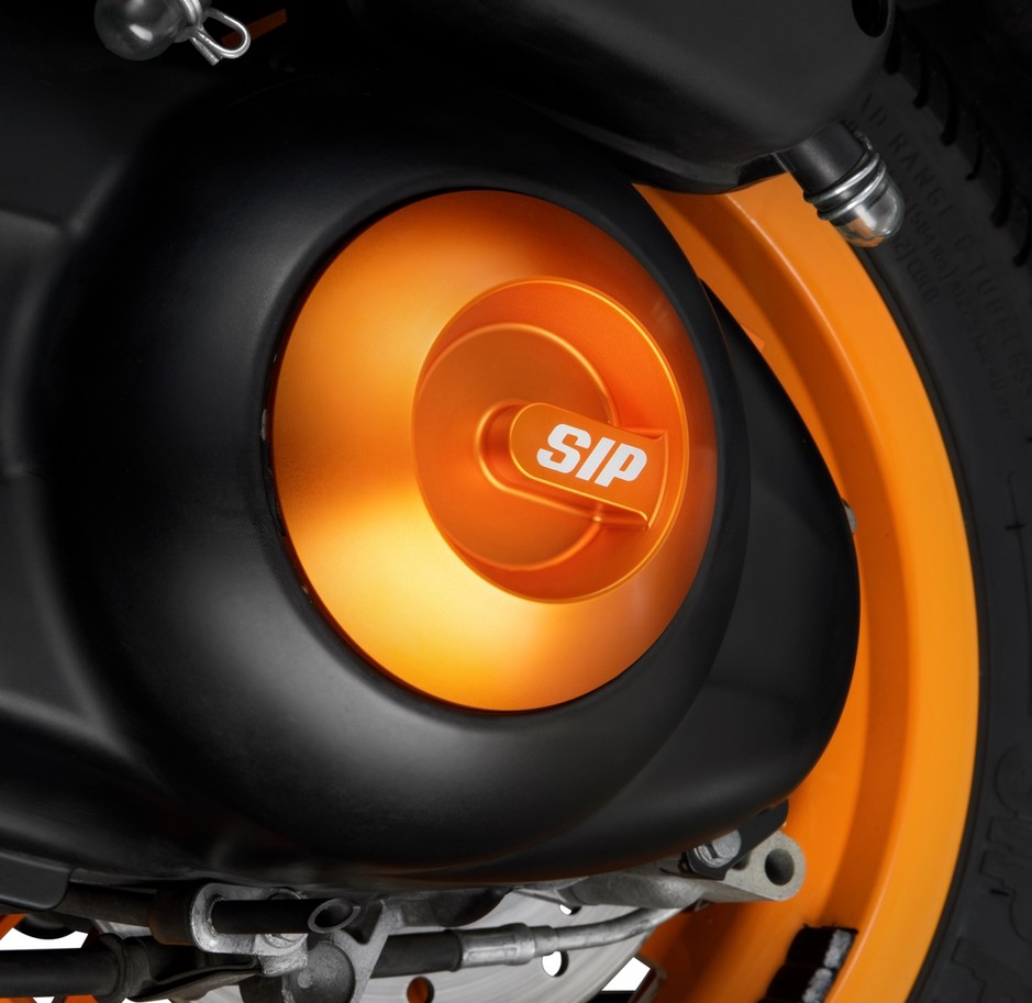 Cover vario lid for Vespa, orange matt