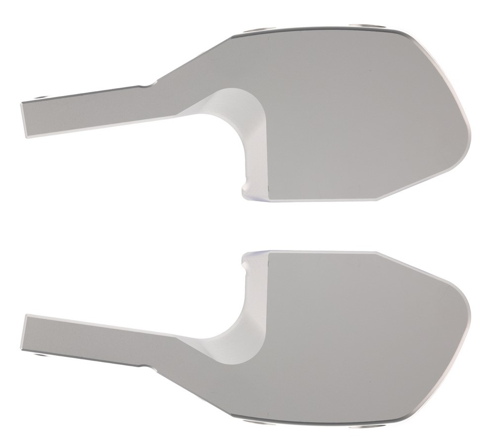 Footrest adapter pillion for Vespa GTS/GTS Super/GTV/GT 60/GT/GT L 125-300ccm, silver matt