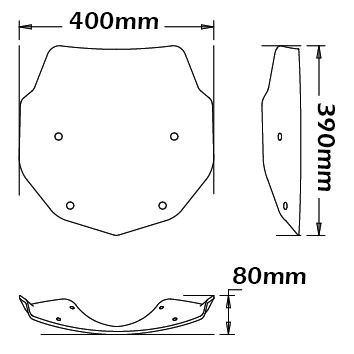 Middle windshield for BMW R 1200 GS LC /Ralley /Adventure LC, R 1250 GS