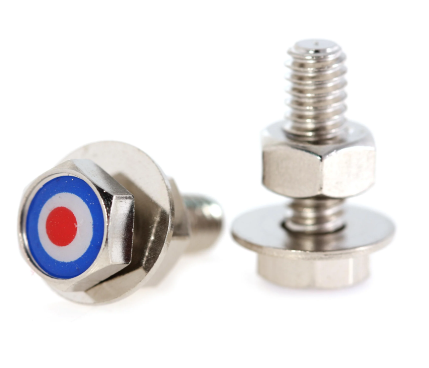 Screw number plate/holder "SIP TARGET" for Vespa, hexagon, M6x20 mm