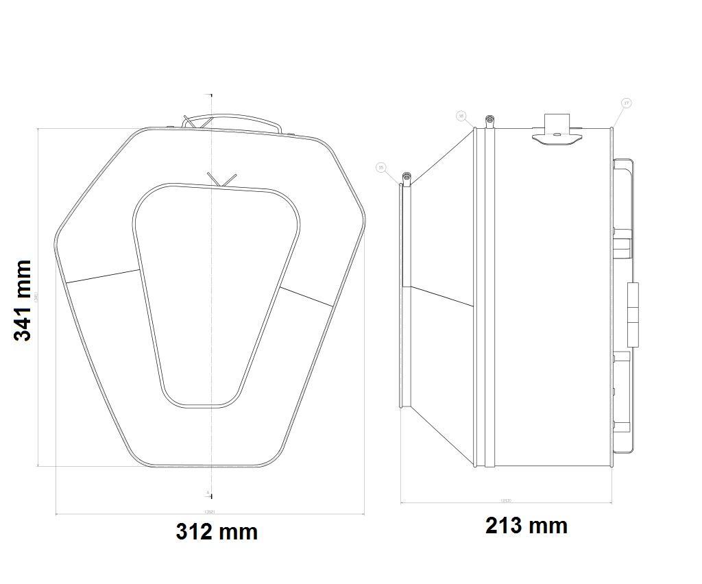Side bags 2 x 14 liters for Kawasaki Ninja 650 / Z 650/S Original