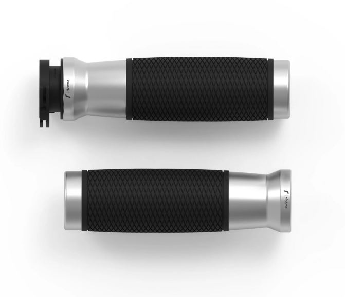 Grips RIZOMA Urlo RS Ø 22/24 mm L 128 mm for Vespa GTS/GTS Super/GTV, silver anodized