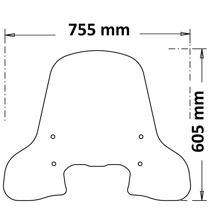 Medium-high windshield clear for Piaggio Beverly 300 / 400