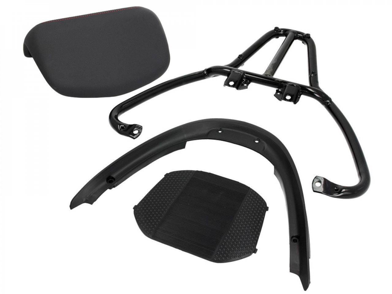Top Case Kit (incl. mounting plate), 37 l, black matt for Piaggio MP3 125 / 300 / Sport HPE