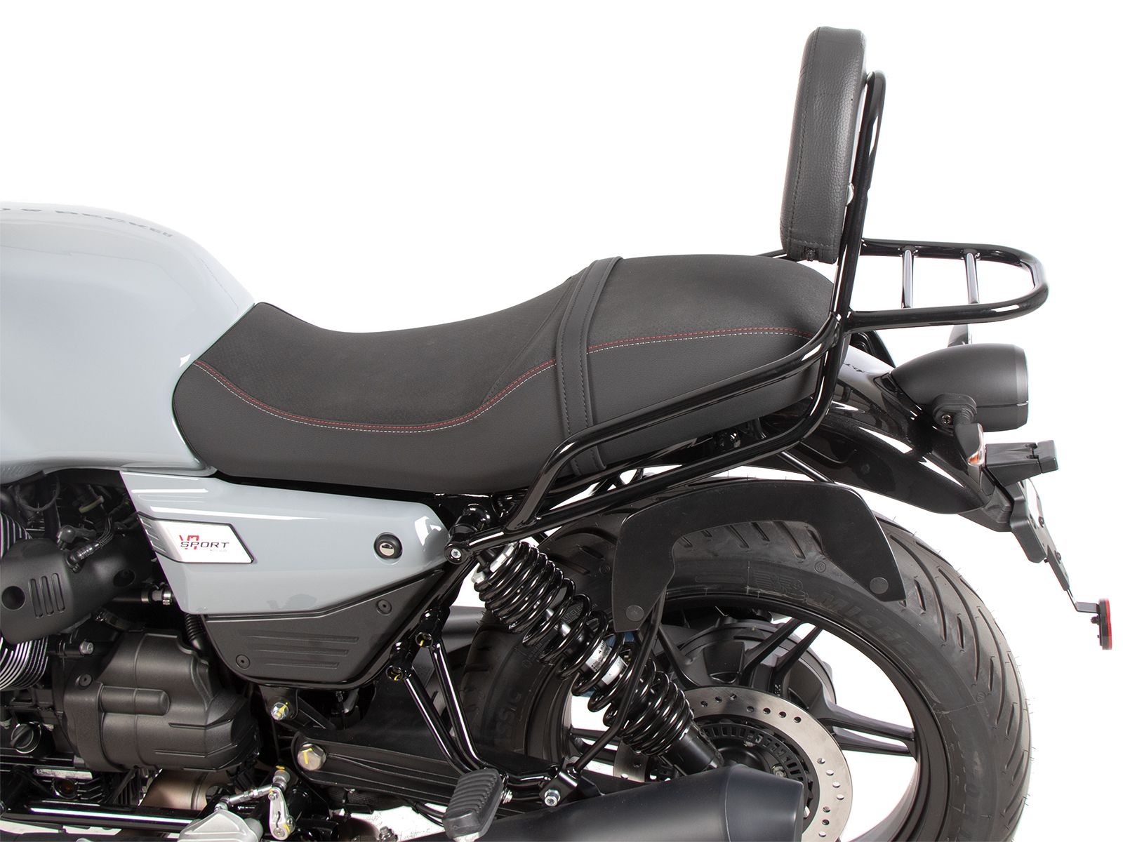 Sissybar with luggage rack black for Moto Guzzi V7 850 Sport (25-) Hepco & Becker