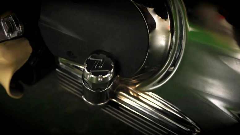 Oil filler plug engine oil, oil pan ZELIONI for Vespa, chrome