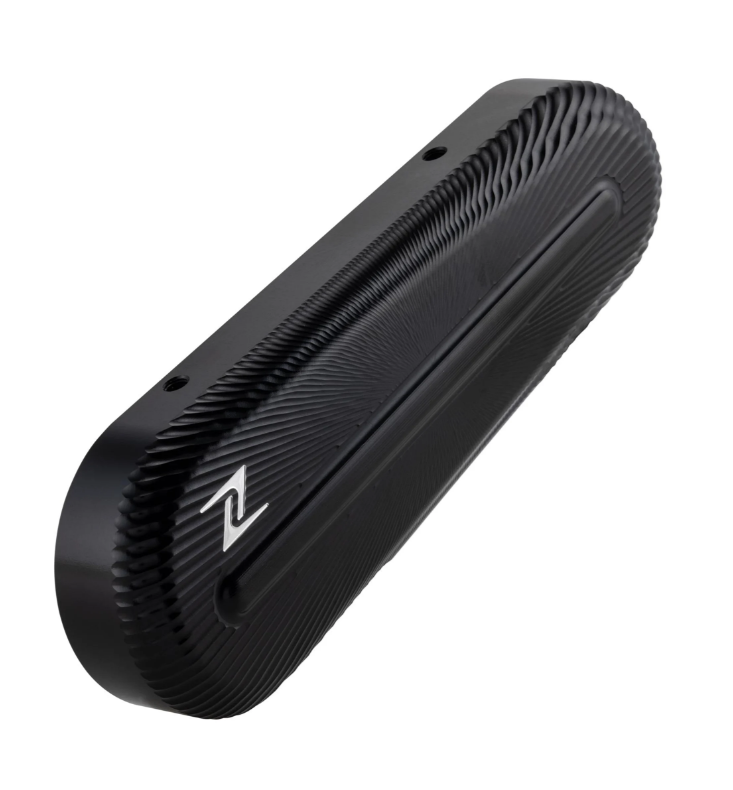 Swingarm cover ZELIONI 3D for Vespa, black anodized
