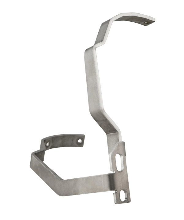 Holder fender 2.0 Garelli for Vespa PX 80-200cc, brushed stainless steel