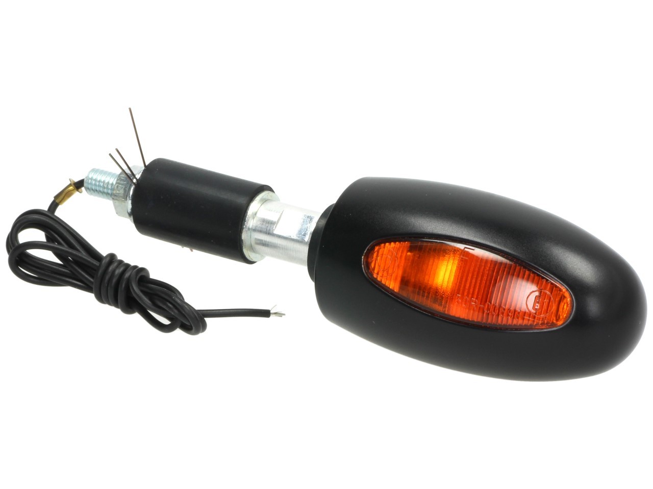 Kellermann turn signal, BL 1000 yellow, brass, halogen, VR/VL, 12 V, 21 W, black satin finish