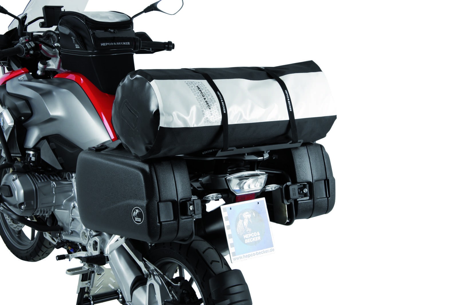 Universal extension for mounting on existing third-party carriers, black Hepco & Becker