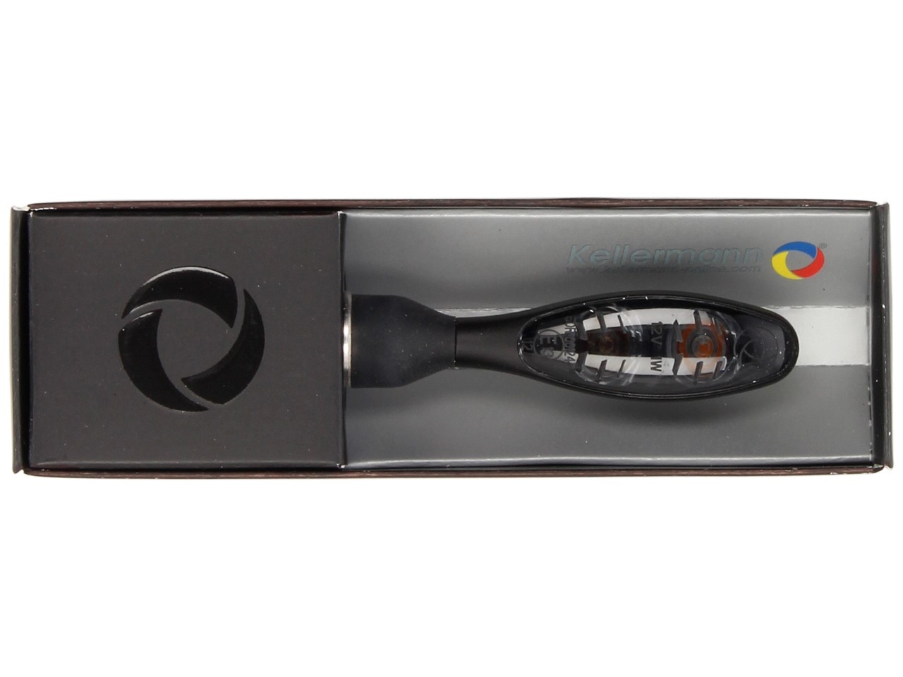 Kellermann turn signal, rear and brake light, Micro 1000 DF Dark, steel, LED, HL/HR, 12 V, matt black