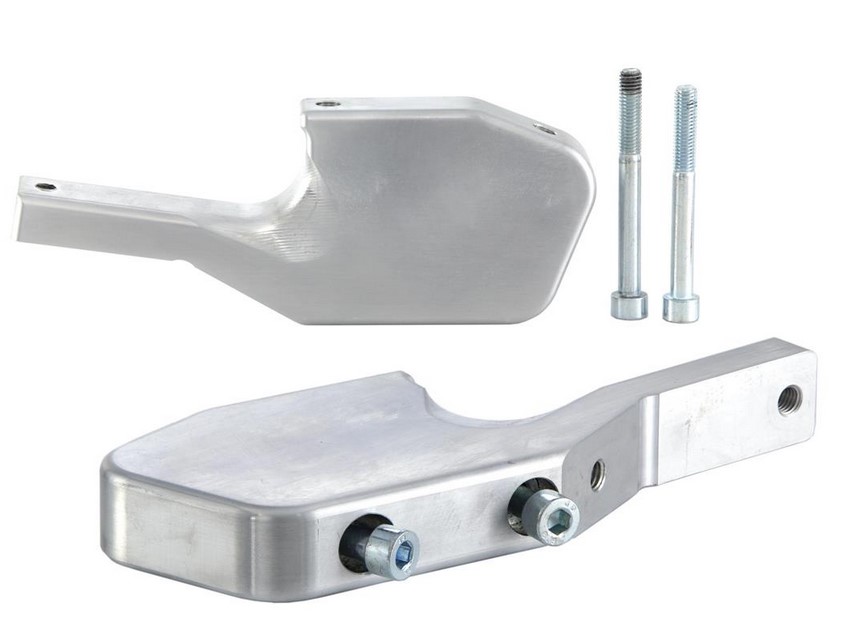 Footrest adapter pillion for Vespa GTS/GTS Super/GTV/GT 60/GT/GT L 125-300ccm, silver glossy