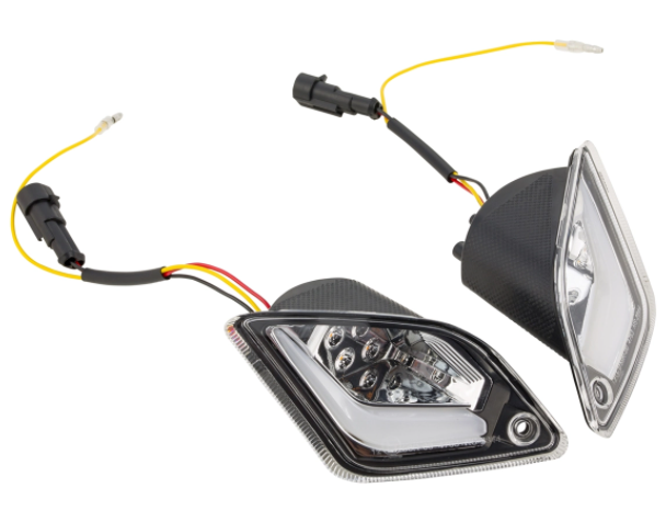 Turn signal kit front & rear for Vespa GTS/GTS Super/GTV 125-300cc ('14-), clear