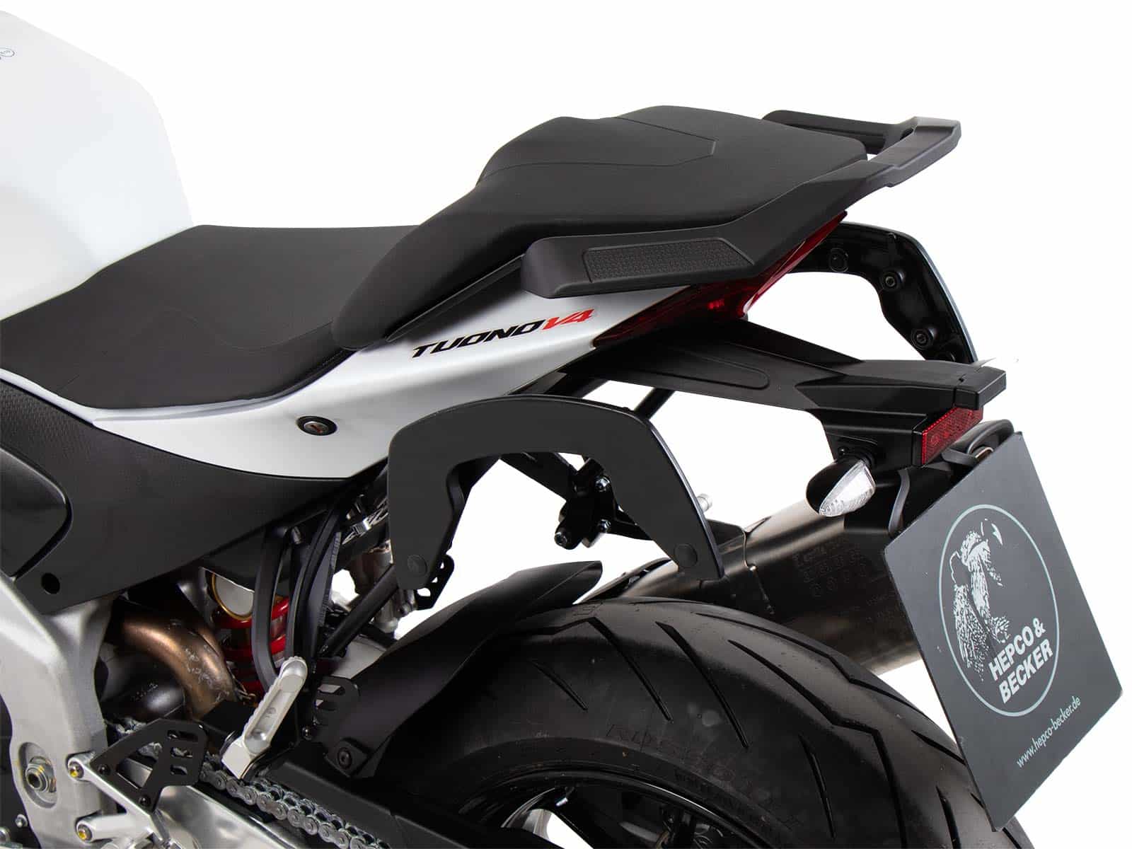 C-Bow side carrier black for Aprilia Tuono V4 (21-24) Hepco & Becker