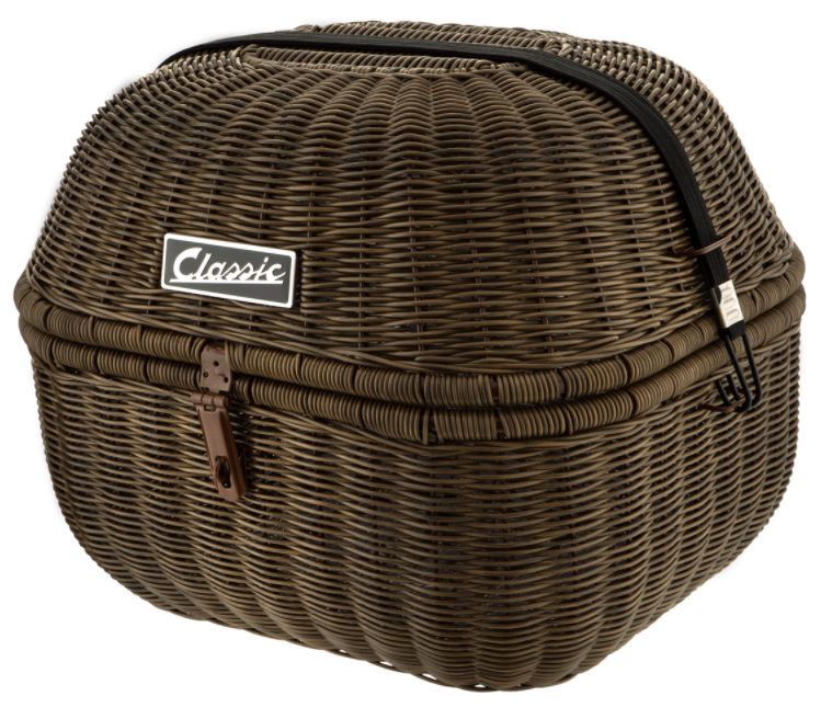 Luggage basket Classic for Vespa, dark brown