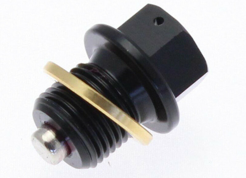 Tecnium Magnetic drain plug - aluminum black M16x1.5x14