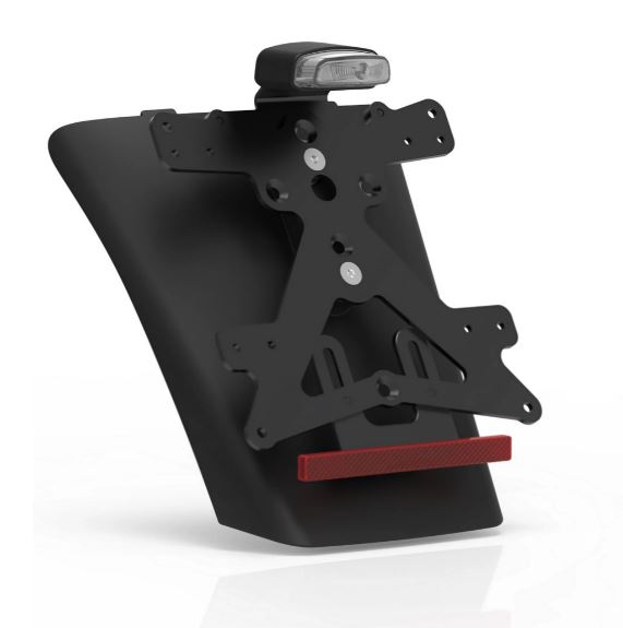 License plate holder rear light RIZOMA for Vespa GTS/GTS Super/GTV 125-300cc (`23-), black