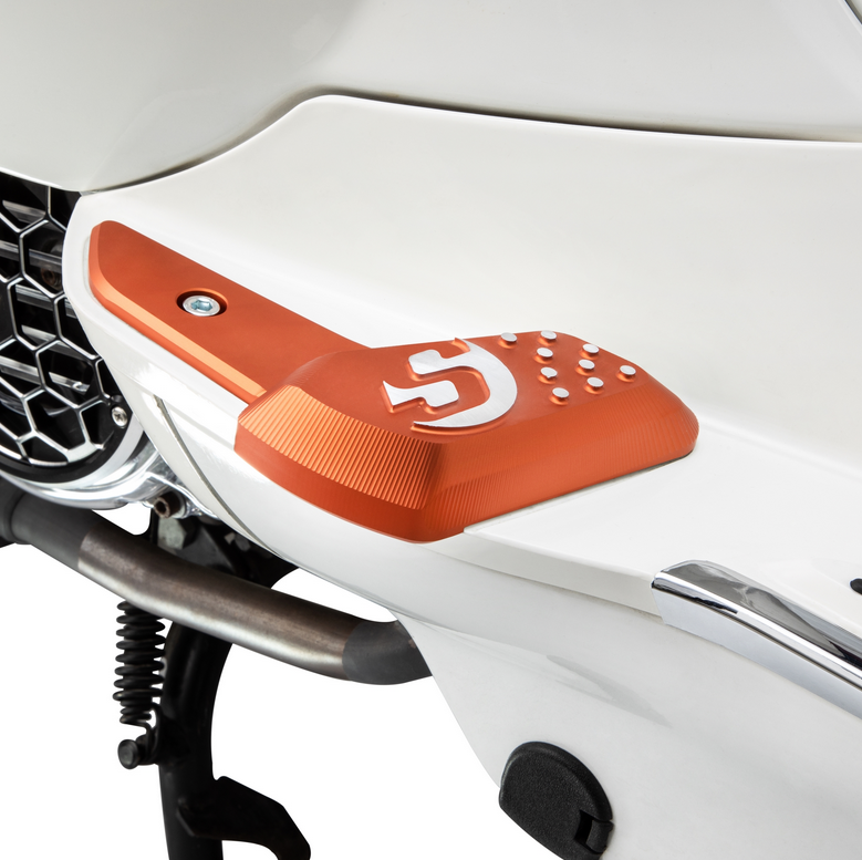 Footrests right and left for Vespa Primavera /Sprint 50-150ccm 2T/4T AC, orange matt
