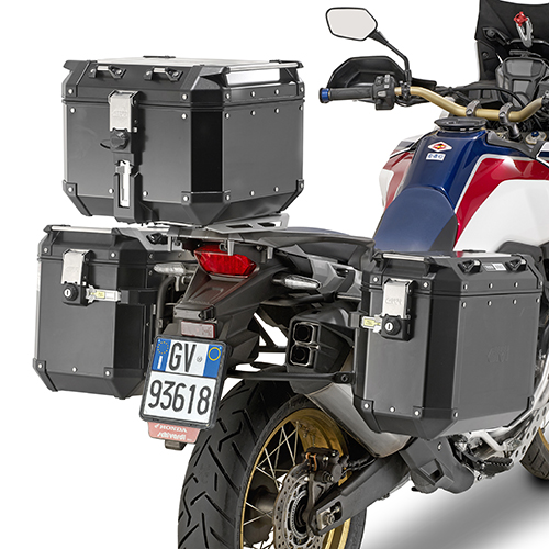 Trekker Outback 42 liter MONOKEY top case aluminum black Givi