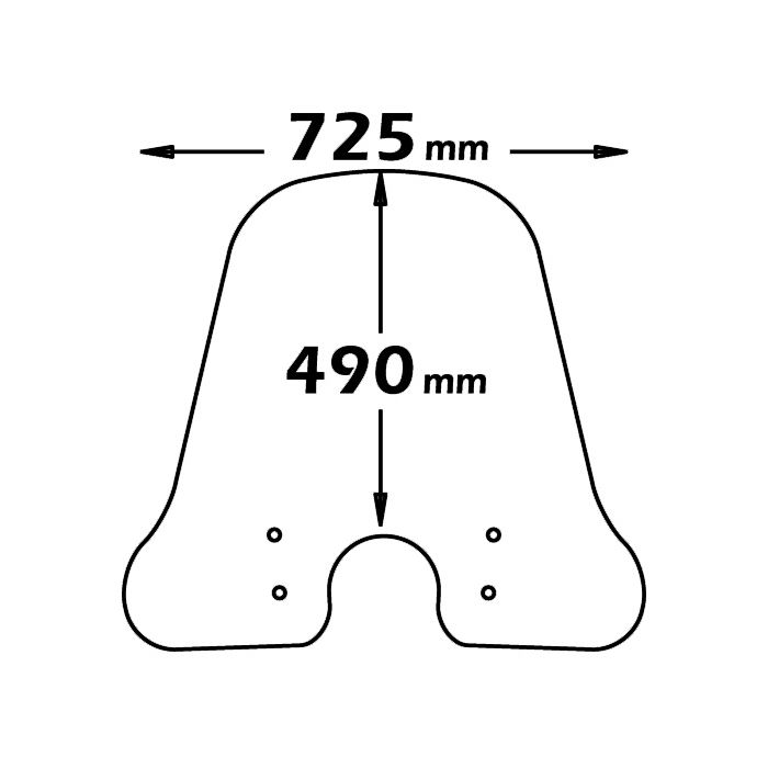 High windshield clear for Vespa LX - Isotta