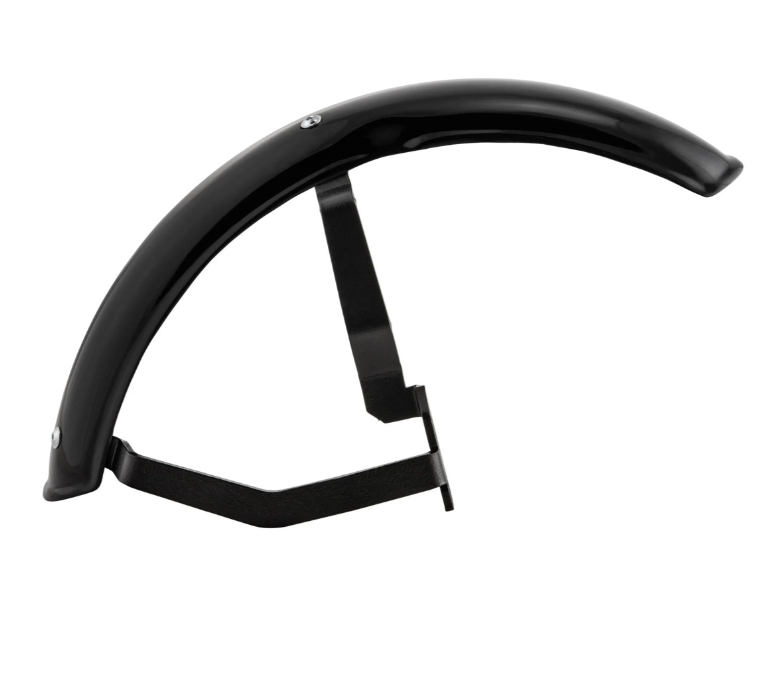 Mudguard 2.0 Garelli EVO II for Vespa PX 80-200cc, GRP black, bracket black