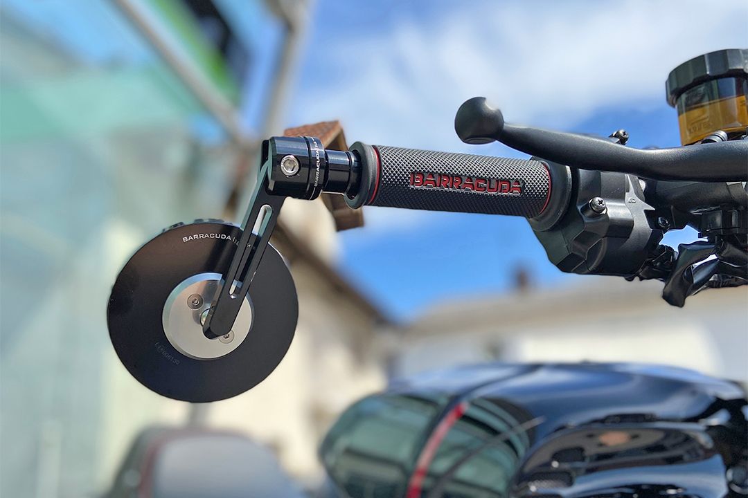 Barracuda mirror SKIN-S BAR END B-LUX black / silver